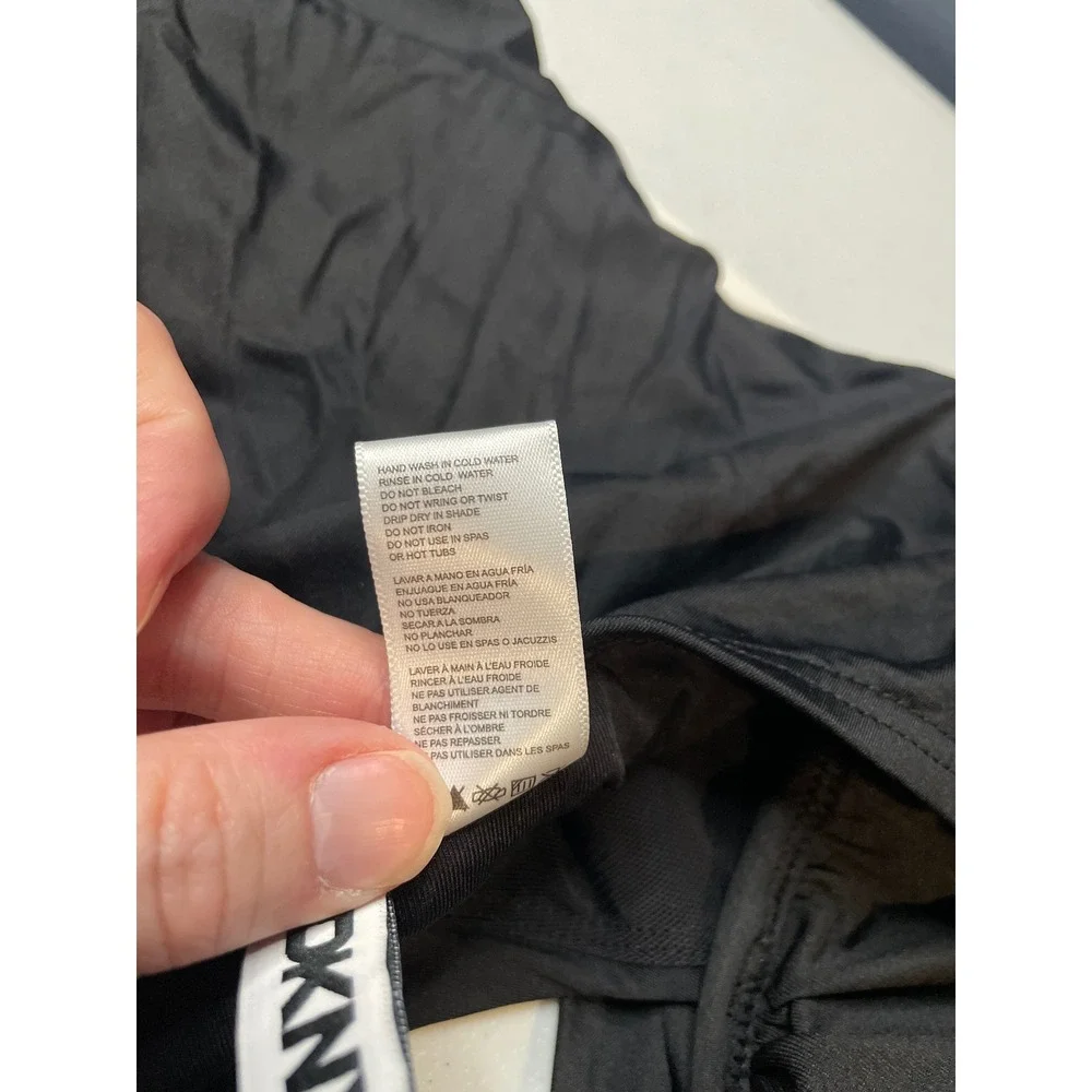 DKNY Women's Twist Front Keyhole One Piece Swimsuit, M - Picture 6 of 6